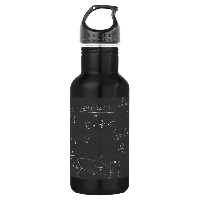 Astrophysics diagrams and formulas water bottle (Front)