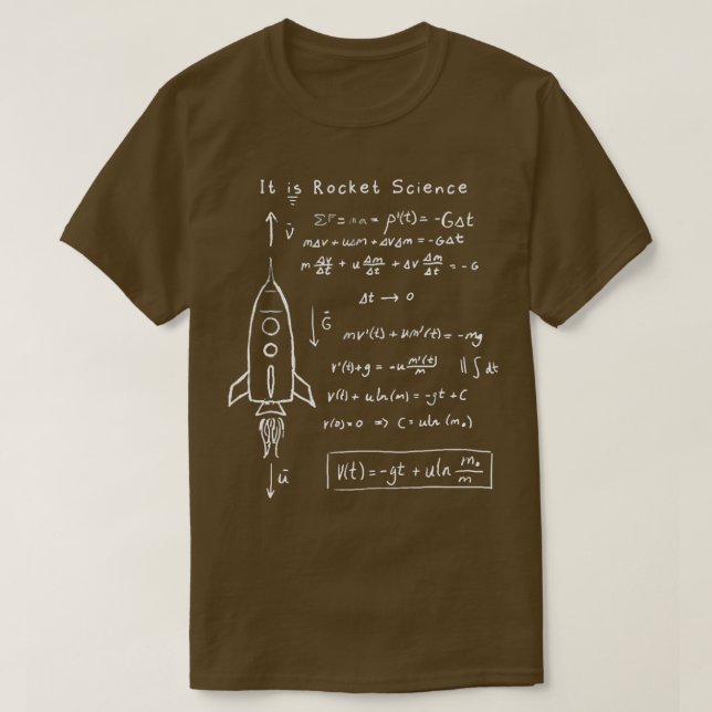 Astrophysics Rocket Aerospace Science Art T-Shirt (Design Front)
