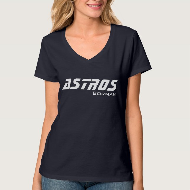 ASTROS Borman basic tee with space font (Front)