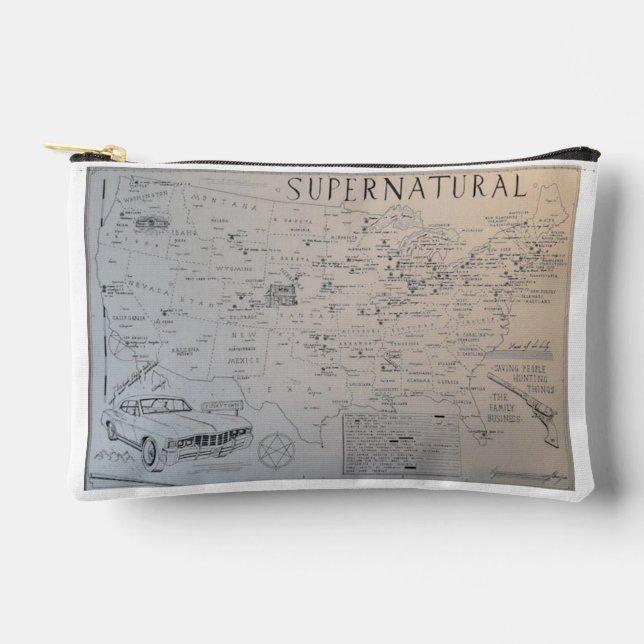 Astuccio con cartina del Kansas  Accessory Pouch (Front)