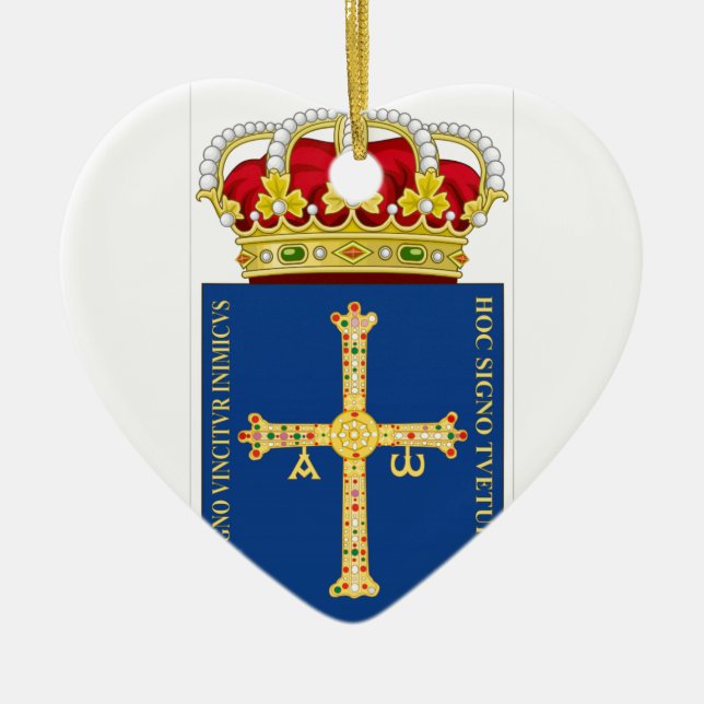 Asturias Coat of Arms (Spain) Ceramic Ornament (Front)