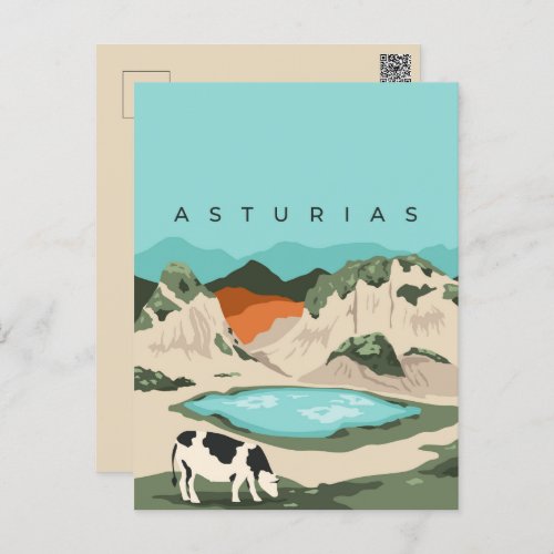 ASTURIAS illustration Spain Postcard