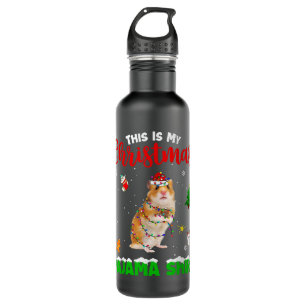 Astute Funny This Is My Christmas Pajama Shirt Ham Stainless Steel Water Bottle