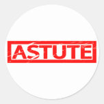 Astute Stamp Classic Round Sticker