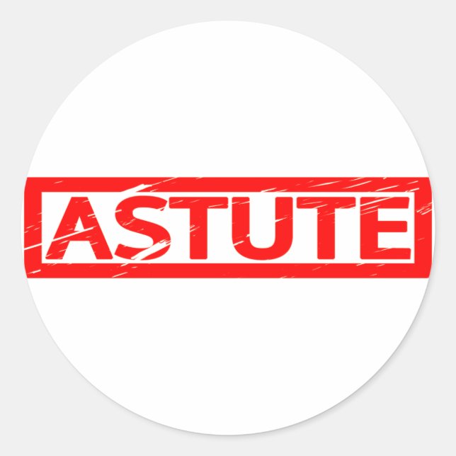 Astute Stamp Classic Round Sticker (Front)