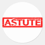 Astute Stamp Classic Round Sticker