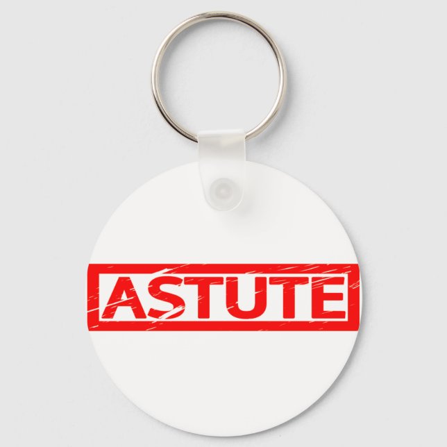 Astute Stamp Keychain (Front)