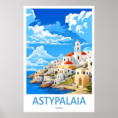 Astypalaia Vintage Travel Poster Ski National Park