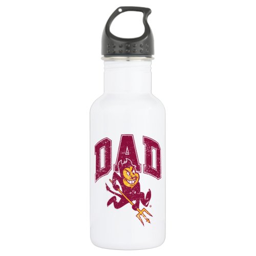 ASU Dad  Distressed Water Bottle