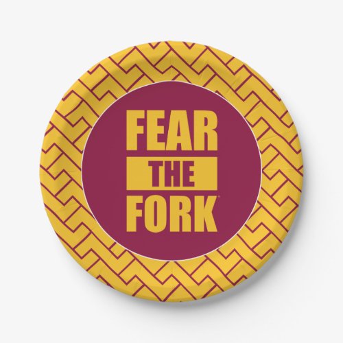 ASU Fear the Fork  Fret Pattern Paper Plates