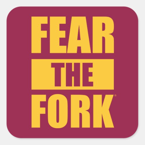 ASU Fear the Fork Square Sticker