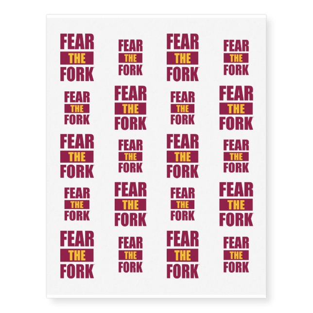 ASU Fear the Fork Temporary Tattoos (Front)