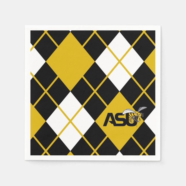 ASU Hornet Argyle Pattern Napkins (Front)