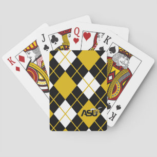 ASU Hornet Argyle Pattern Poker Cards