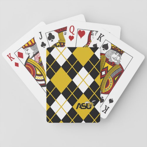 ASU Hornet Argyle Pattern Poker Cards