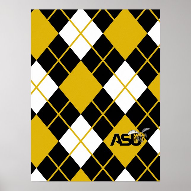 ASU Hornet Argyle Pattern Poster (Front)