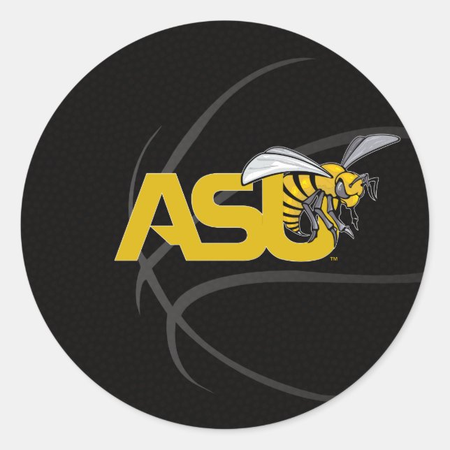 ASU Hornet Basketball Classic Round Sticker (Front)