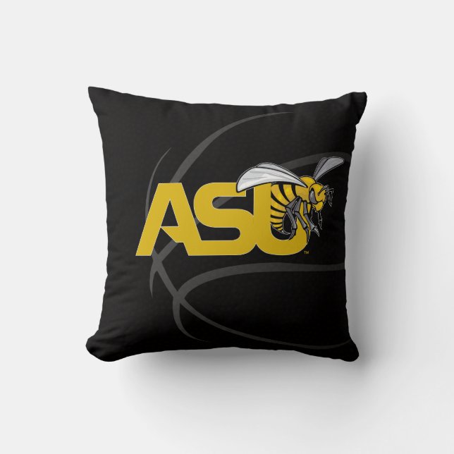 ASU Hornet Basketball Throw Pillow (Front)