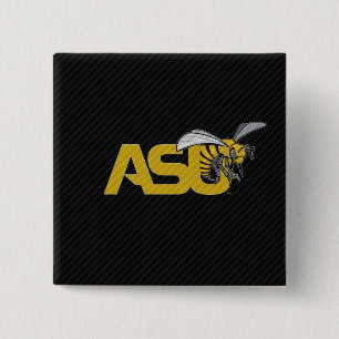 ASU Hornet Carbon Fiber Pattern Button