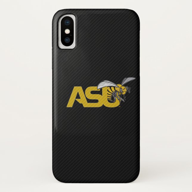 ASU Hornet Carbon Fiber Pattern Case-Mate iPhone Case (Back)