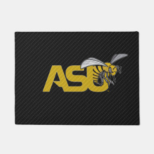 ASU Hornet Carbon Fiber Pattern Doormat