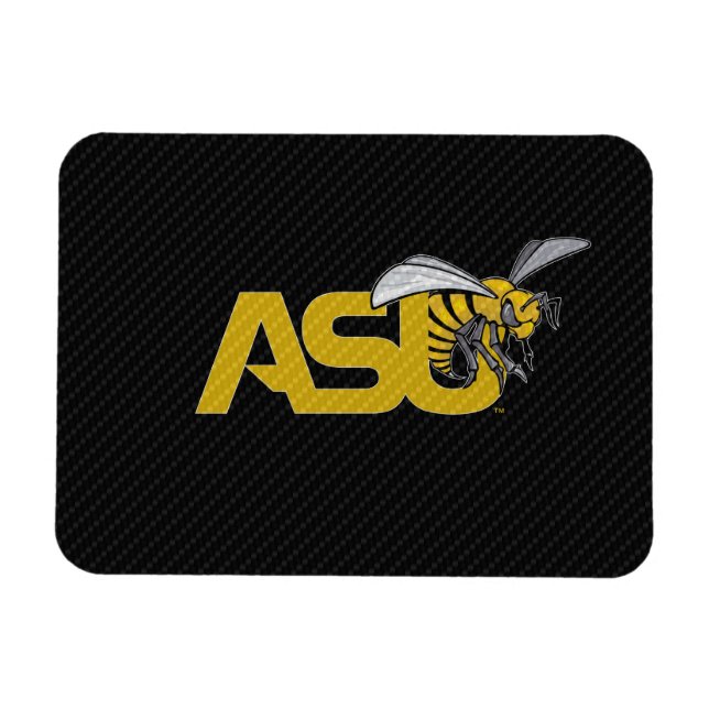 ASU Hornet Carbon Fiber Pattern Magnet (Horizontal)