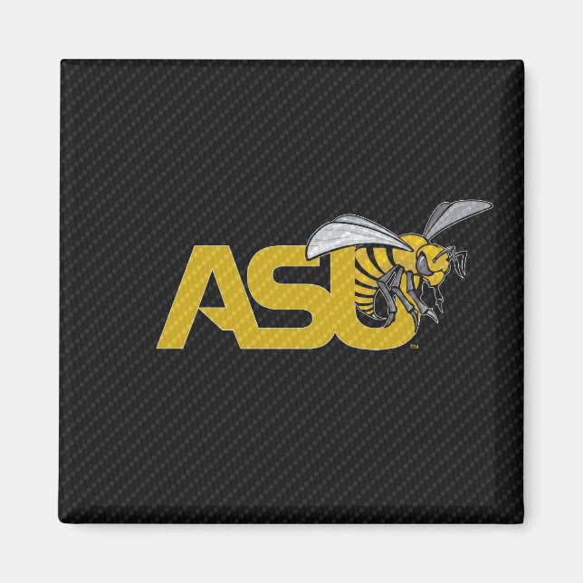 ASU Hornet Carbon Fiber Pattern Magnet (Front)