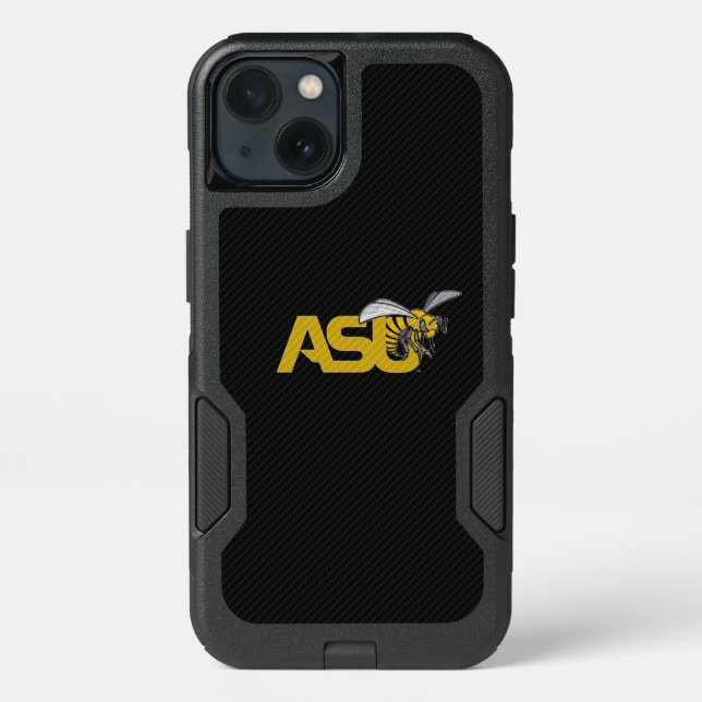 ASU Hornet Carbon Fiber Pattern Otterbox iPhone Case (Back)