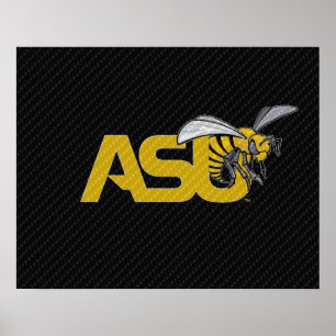 ASU Hornet Carbon Fiber Pattern Poster