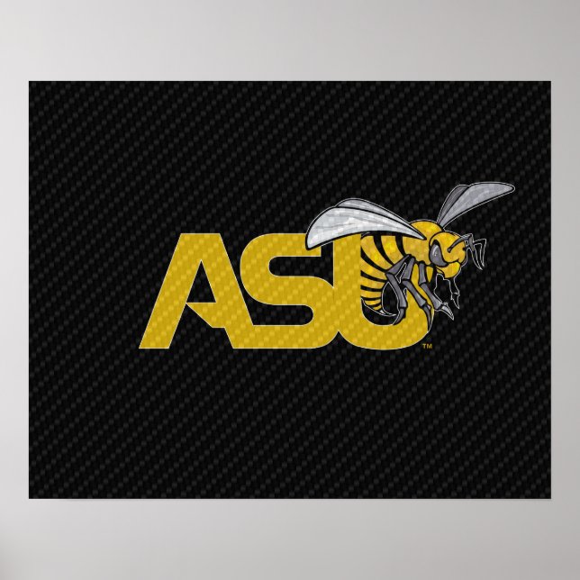 ASU Hornet Carbon Fiber Pattern Poster (Front)