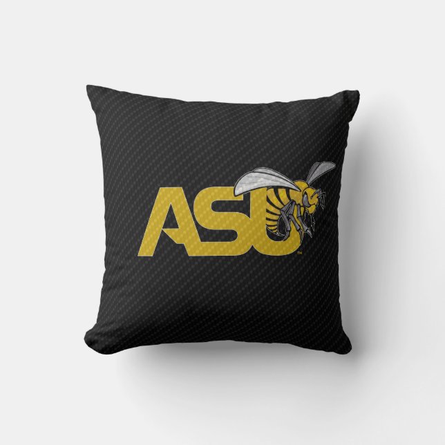 ASU Hornet Carbon Fiber Pattern Throw Pillow (Front)