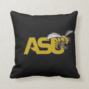 ASU Hornet Carbon Fiber Pattern Throw Pillow
