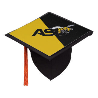 ASU Hornet Color Block Distressed Graduation Cap Topper