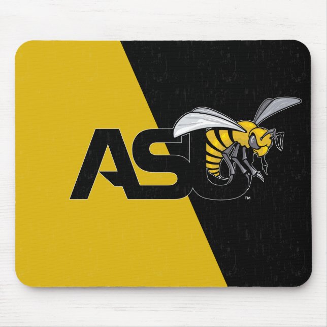ASU Hornet Color Block Distressed Mouse Pad (Front)