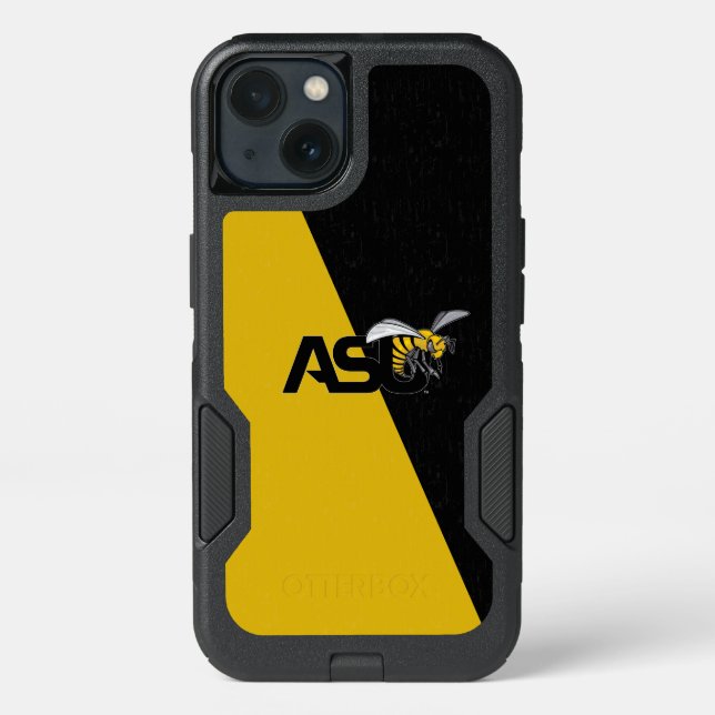 ASU Hornet Color Block Distressed Otterbox iPhone Case (Back)