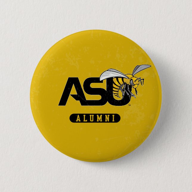 ASU Hornet Distressed Button (Front)