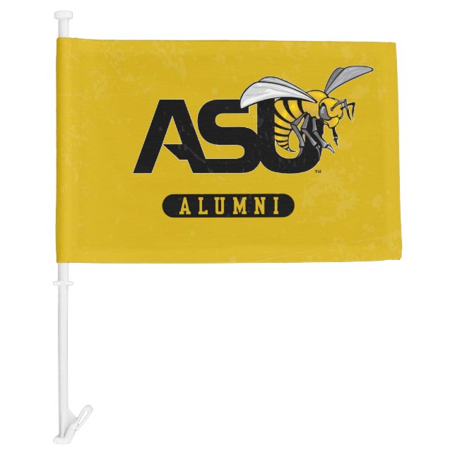 ASU Hornet Distressed Car Flag (Front)