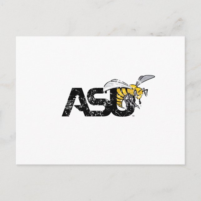 ASU Hornet Distressed Postcard (Front)