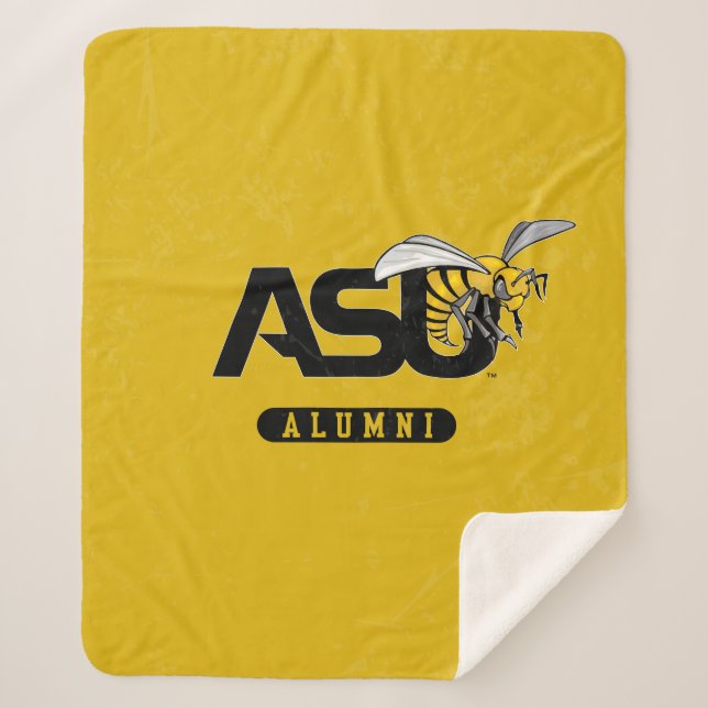 ASU Hornet Distressed Sherpa Blanket (Front)