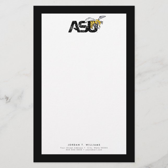 ASU Hornet Distressed Stationery (Front)