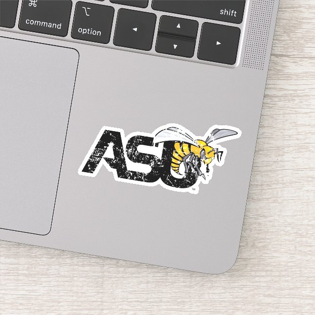 ASU Hornet Distressed Sticker (Detail)