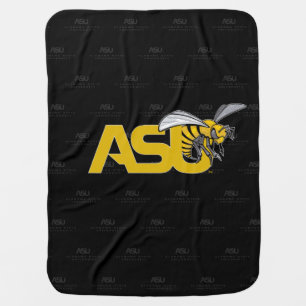 ASU Hornet Logo Watermark Baby Blanket