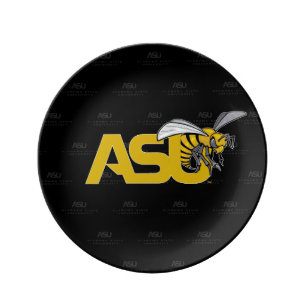 ASU Hornet Logo Watermark Dinner Plate