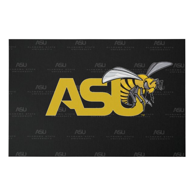 ASU Hornet Logo Watermark Faux Canvas Print (Front)