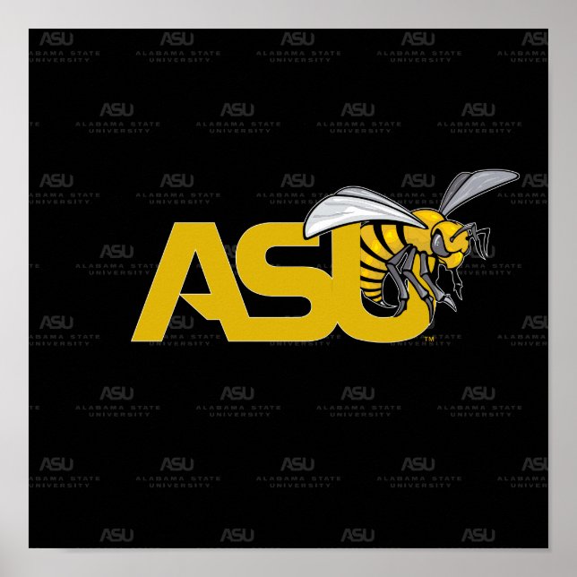 ASU Hornet Logo Watermark Poster (Front)
