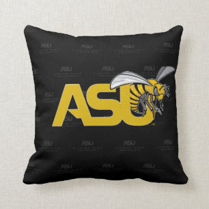 ASU Hornet Logo Watermark Throw Pillow