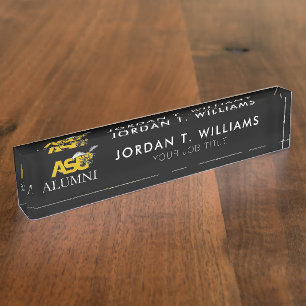 ASU Hornet Mark Alumni Desk Name Plate