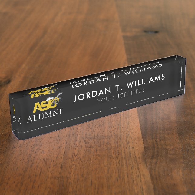 ASU Hornet Mark Alumni Desk Name Plate (Side)