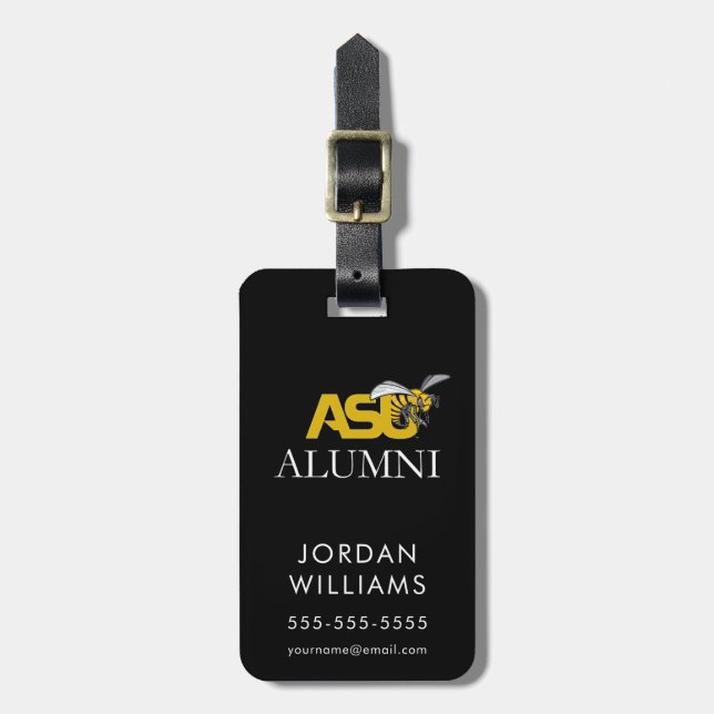ASU Hornet Mark Alumni Luggage Tag (Front Vertical)
