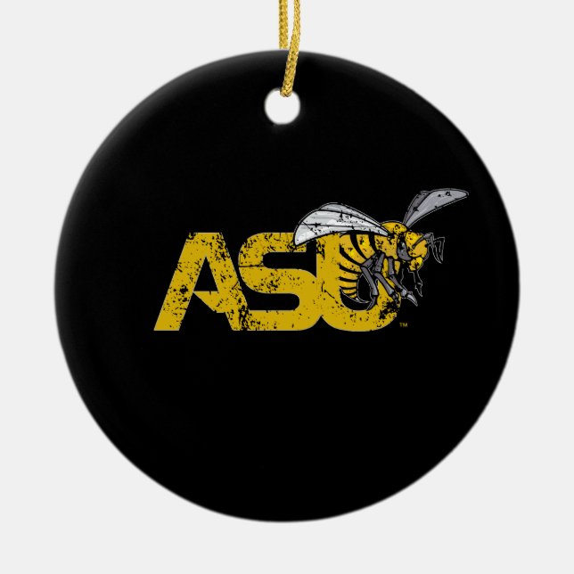 ASU Hornet Mark Ceramic Ornament (Front)